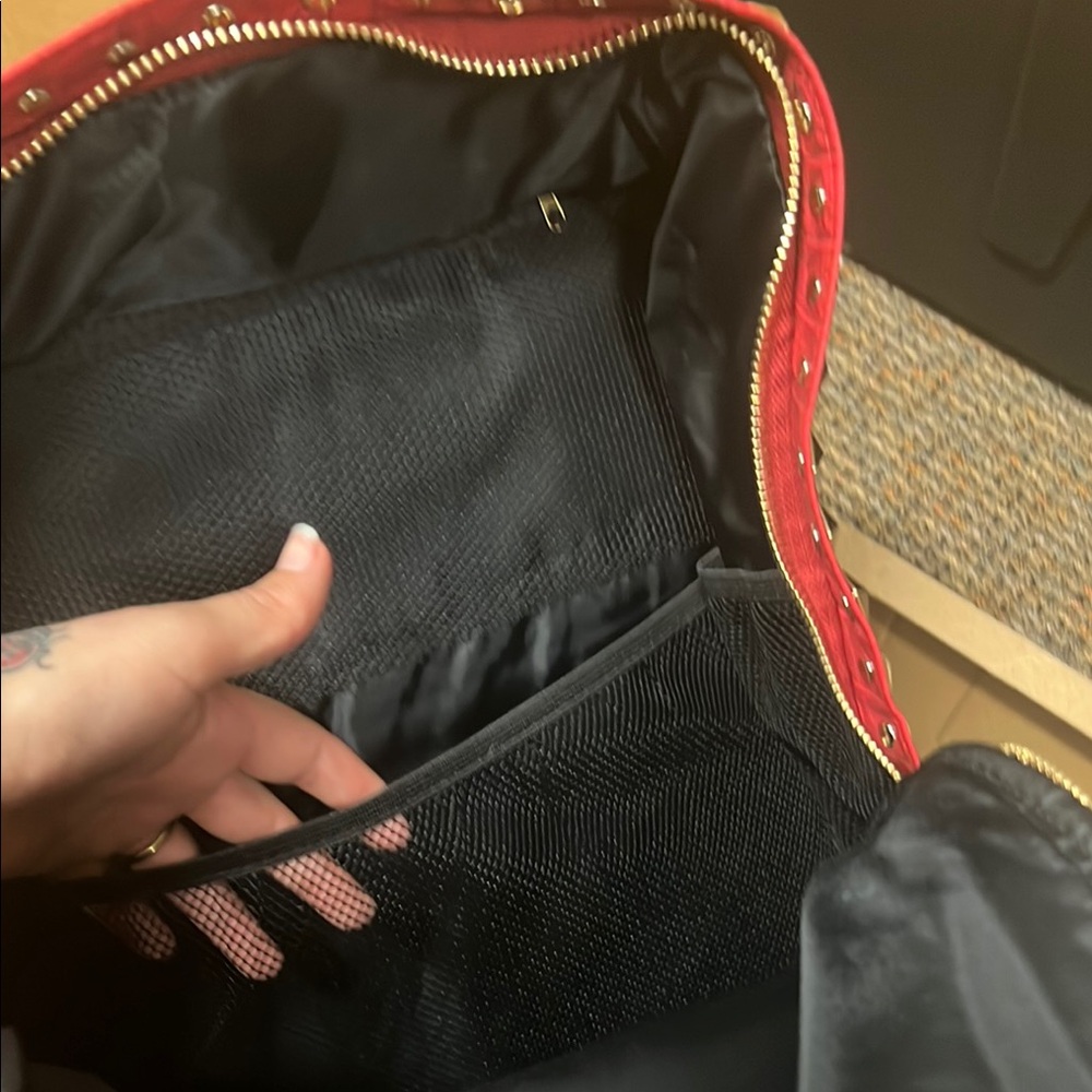 Zara Red Studded Backpack - Picture 6 of 12